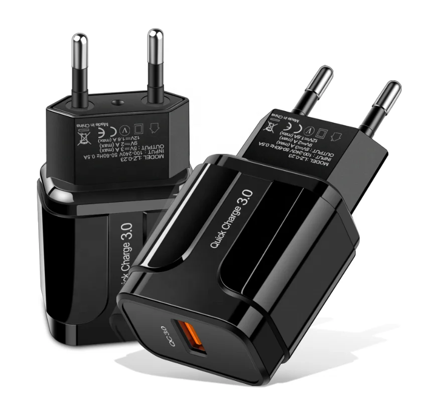 3A Quick Charge 3.0 USB Charger EU Wall Mobile Phone Charger Adapter for iPhone X MAX 7 8 QC3.0 Fast Charging