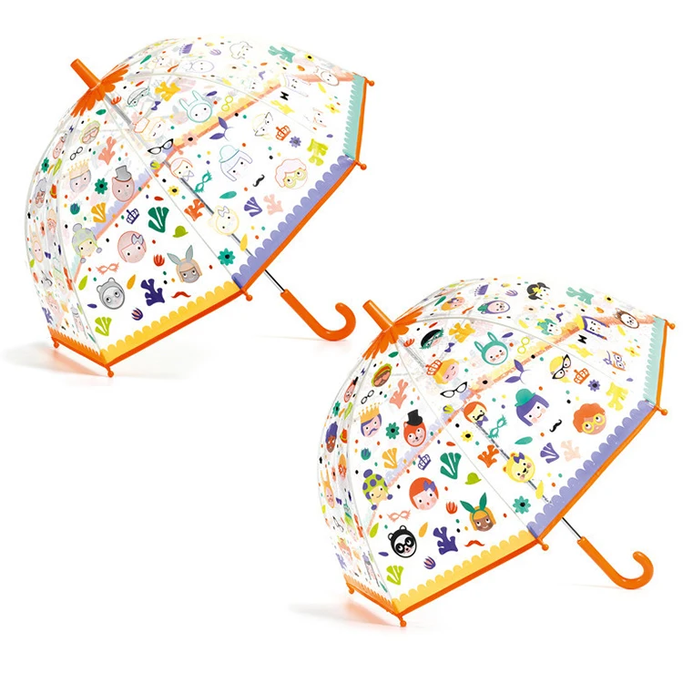 New product promotion can be customized fashion with printed elements of water colour change kids pvc umbrella