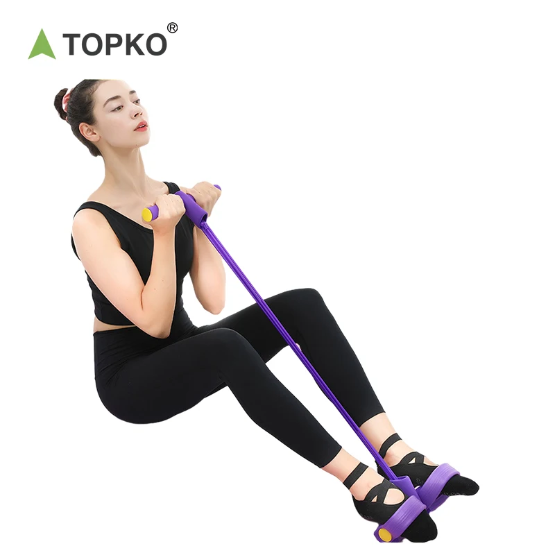 TOPKO Stocked Flexible Tension Bands indoor yoga feet-pedal tension resistance tension bands