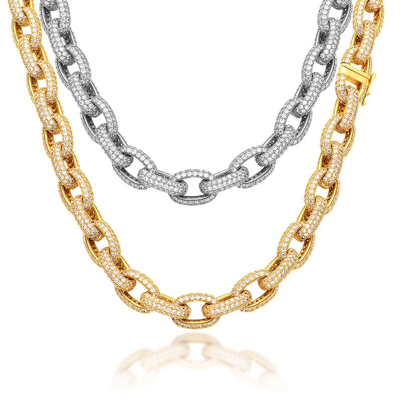 Прямая поставка, 1 шт., сервисная цепочка с золотым покрытием, новые цепи-Чокеры в стиле хип-хоп для мужчин
