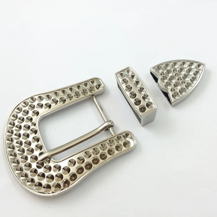 2024 Factory sale various widely 39mm 3 piece western rhinestone belt buckles set
