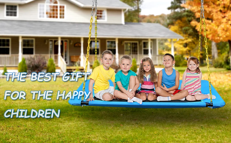 Уличные прямоугольные качели, разноцветные садовые качели для детей