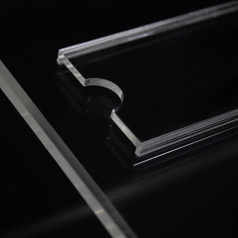 Custom sizes clear acrylic storage big box cube containers for display candy sweet food bins with price tag slot