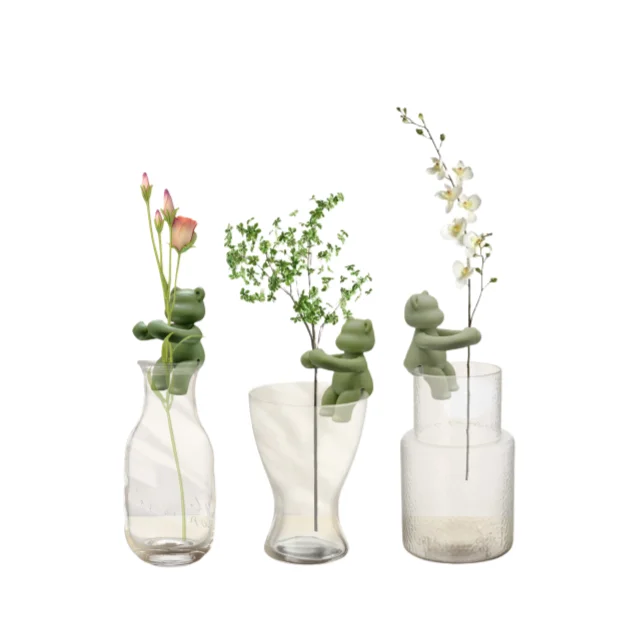 assisted reproduction partner glass vase a set green plant decoration flowerpot decoration plant bracket and glass vase