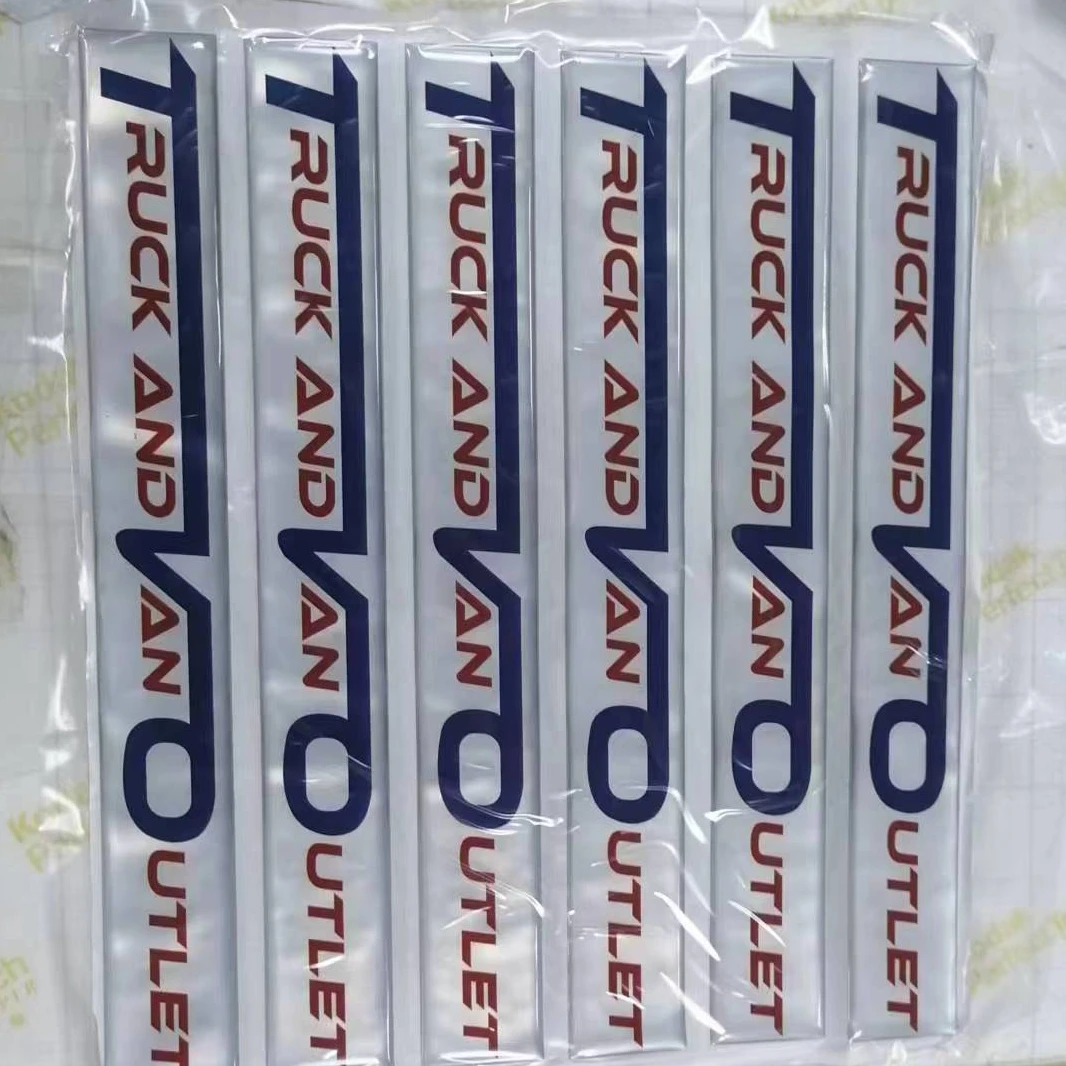 Custom design logo print adhesive epoxy acrylic sticker for advertising