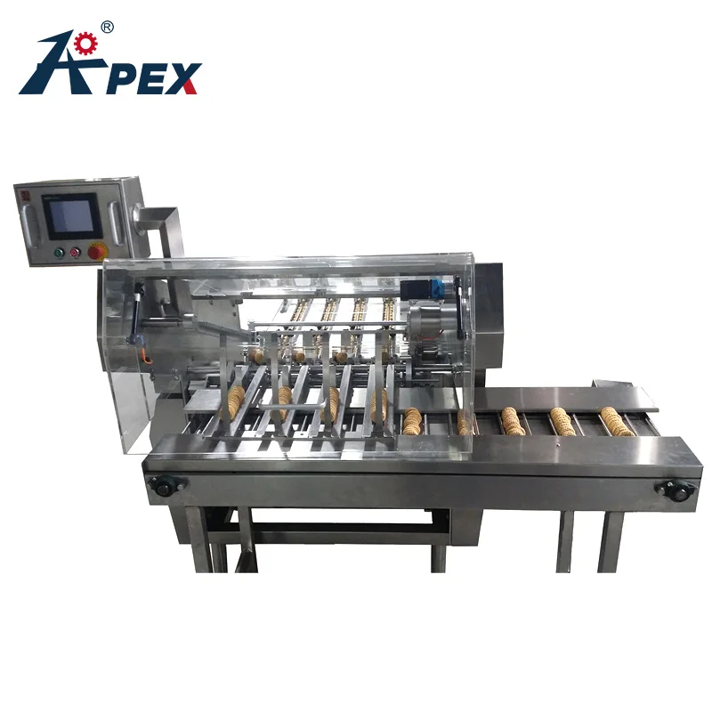 High Quality Tray Less On-Edge Automatic Cookies Packing Machine For Biscuits Packing Line