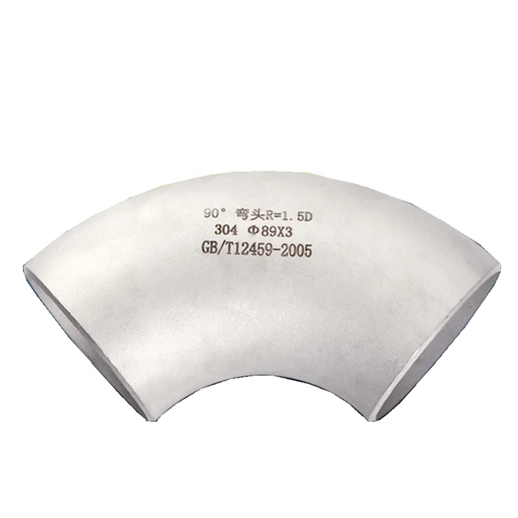304 316 321 stainless steel elbow 180 90 45 60 30 15 degree manufacturer