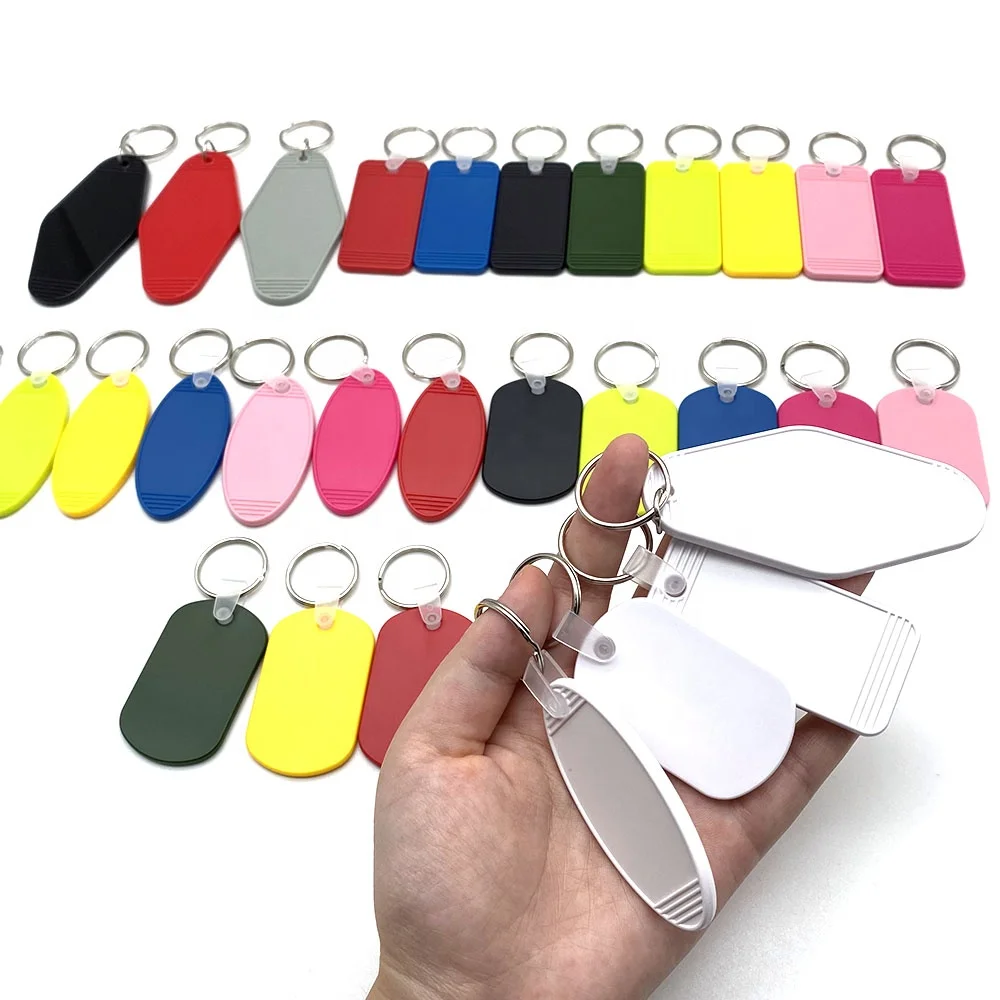 Custom Motel Keychain Vintage Hotel Keychains Personalize oval Key Tags Printed Logo Key Chain