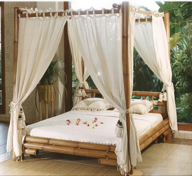 
Chinese style bamboo bed factory wholesale 