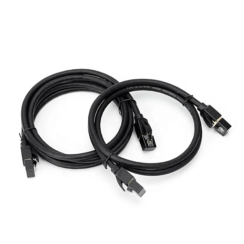 RJ45 CAT 8 Ethernet 10 гигабитный экранированный витой парный Соединительный шнур с пылезащитной крышкой