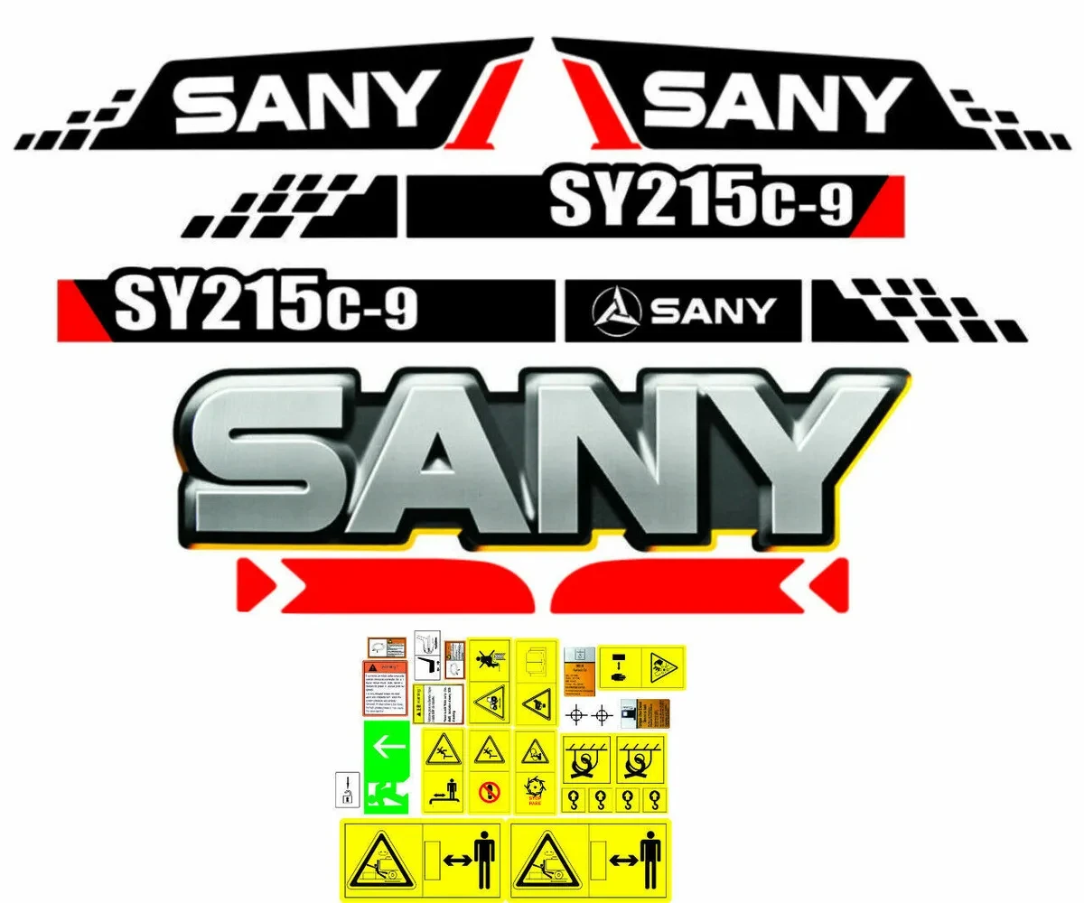 Наклейки для экскаватора Sany наклейки клейкие совместимые с комплектом новые