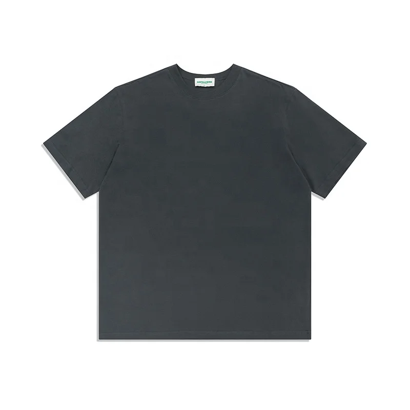 250g Heavyweight Pure Cotton Oversized Basic Tshirts Custom High Quality Loose Plain Mens T-Shirts Custom Printed T-Shirts