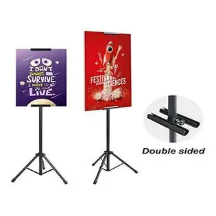 Heavy Duty Tripod Banner Stand Black Stainless Steel Tripod Banner Stand for Advertising