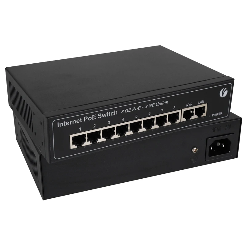 VCOM New Products POE Switch 8 Ports Optical Fiber SFP Switch For Ethernet