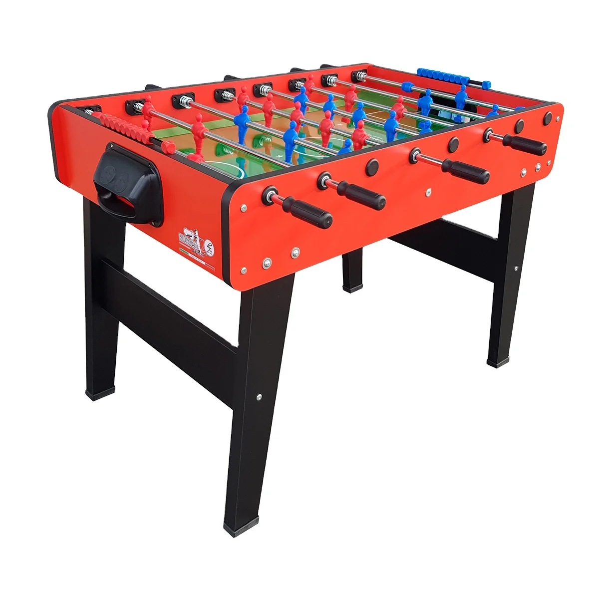 Economical & Safe Scout Red Foosball Table with Telescopic Rods Affordable and Secure Fun for Home Play