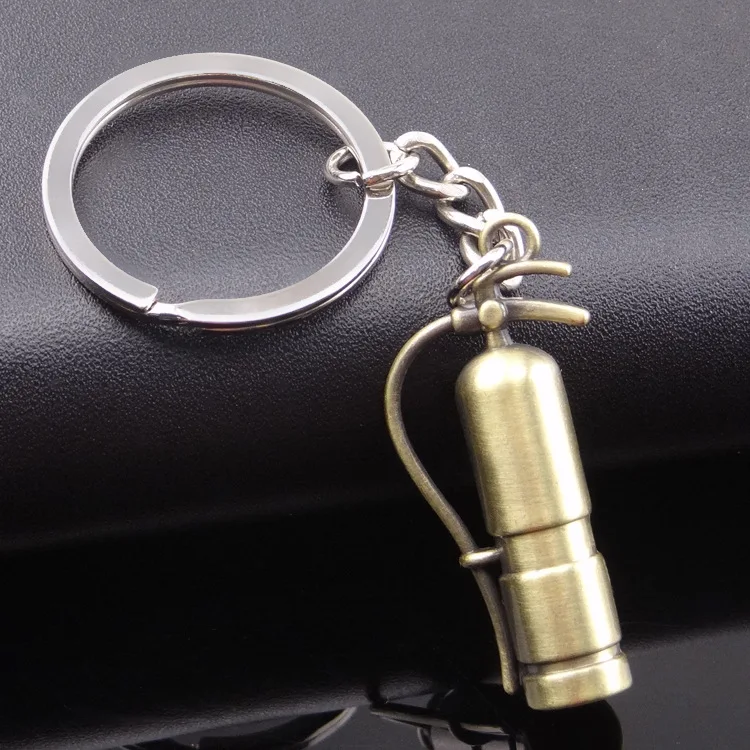 Creative 3D Mini Fire Extinguisher Metal Keychain Company Activities Keychain