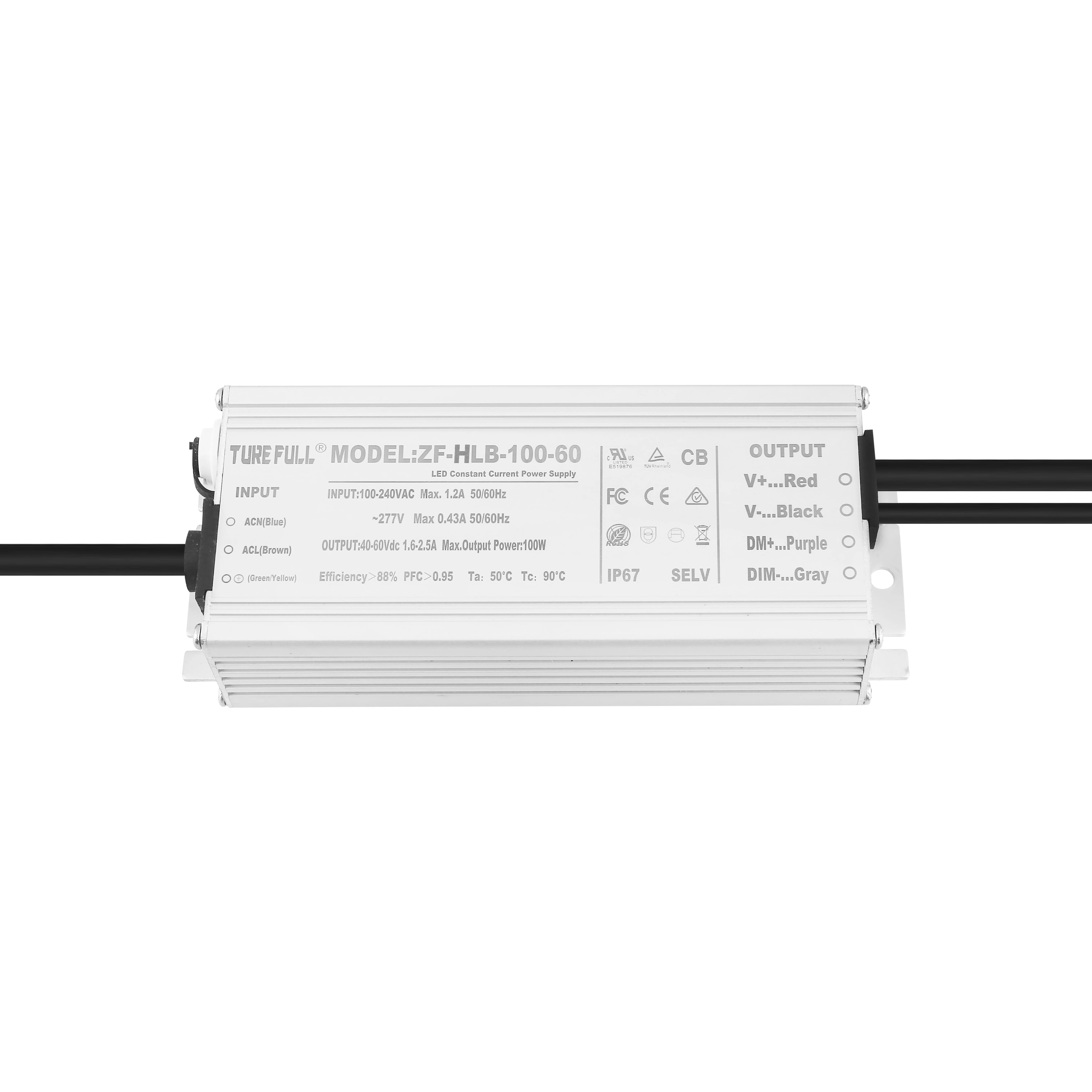 CE Certified 600W-10W Waterproof LED Power Supply Driver IP67 Aluminium Material ROHS Certificate Single Output Constant Voltage