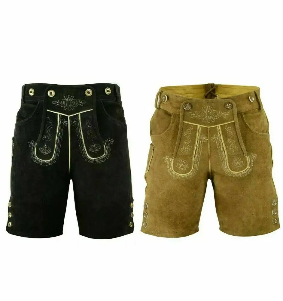 New 2020 Style Bavarian Traditional Oktoberfest Shorts Brown and Chocolate Colors in Trachten Lederhosen