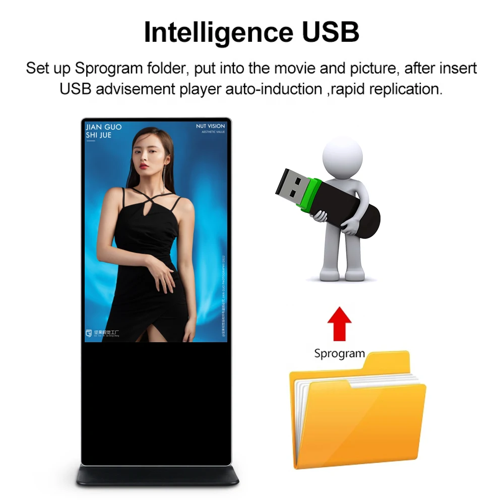 32 43 50 55 65 inch Android advertising digital signage touch screen monitors billboard touch screen information kiosk