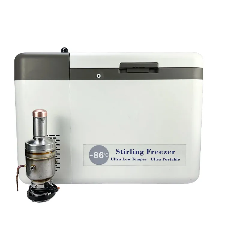 Refport 25l -86 Degree Mini Transportation Medical Grade -80 Portable Vaccine Ultra Low Temperature  Stirling Freezer