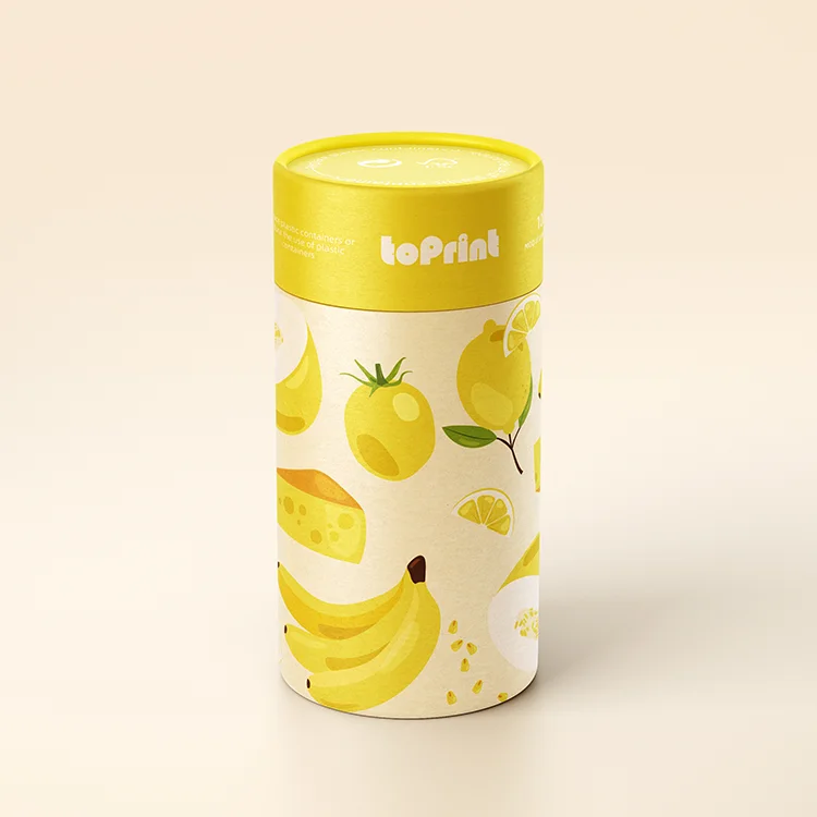 Recyclable Food Grade Nut Candy Paper Tube Box Custom Small Kraft Paper Cookie Packaging