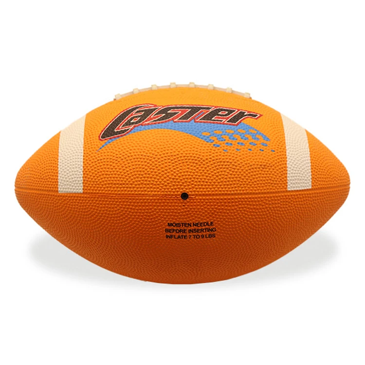 High Quality Orange Outdoor Team Sports Training Equipment Children Kid Game Beach Toy Match Rugby Ball Size 9With Printed Logo