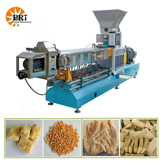 tvp textured protein machine soya chunks production line soya chunks nuggets textured protein making machine extruder plant
