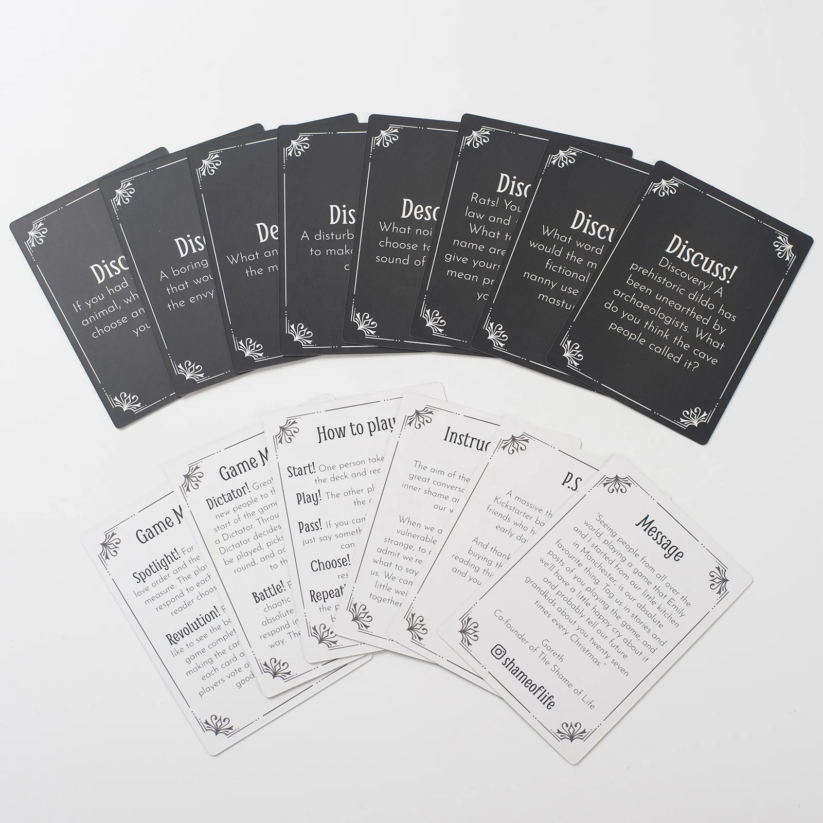 OEM Custom Design Art Paper CMYK Printing Adult Card Games With Lid-bottom Rigid Box