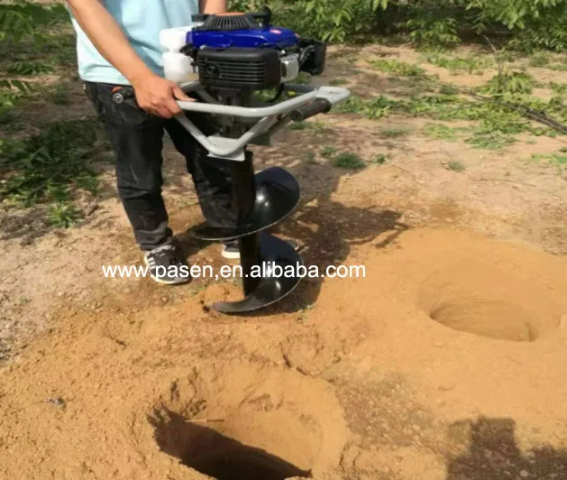 Small hand tree planting digging machine/Manual soil auger drill farm earth hole drilling machine