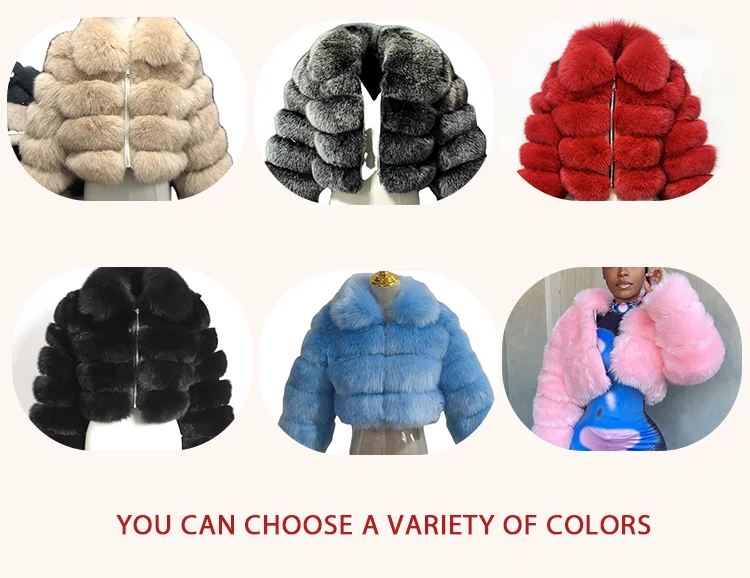 New wholesale factory supply warm  Multiple Colors faux fur coats for ladies