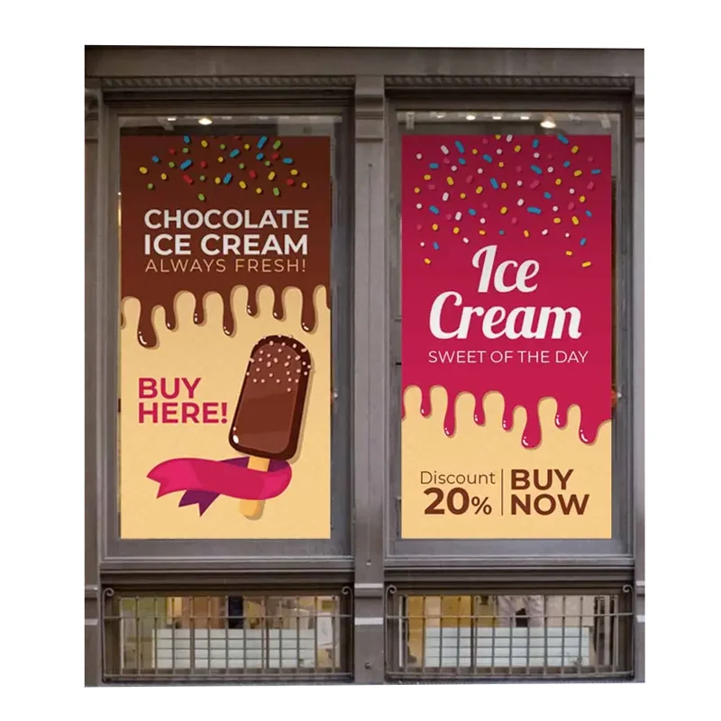 Cheap Modern Large Store Shop Front Advertising Decal Vinyl Window Sticker