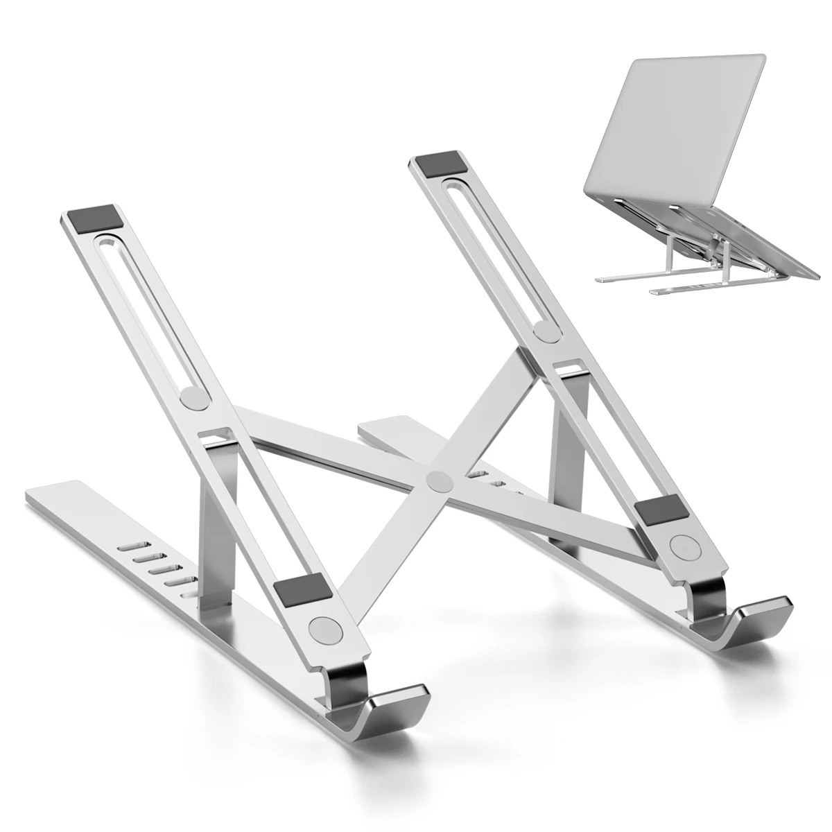 2020 Adjustable Tablet Holder 8 Grades Foldable Laptop Stand Aluminum Portable Support for iPad mini Notebook