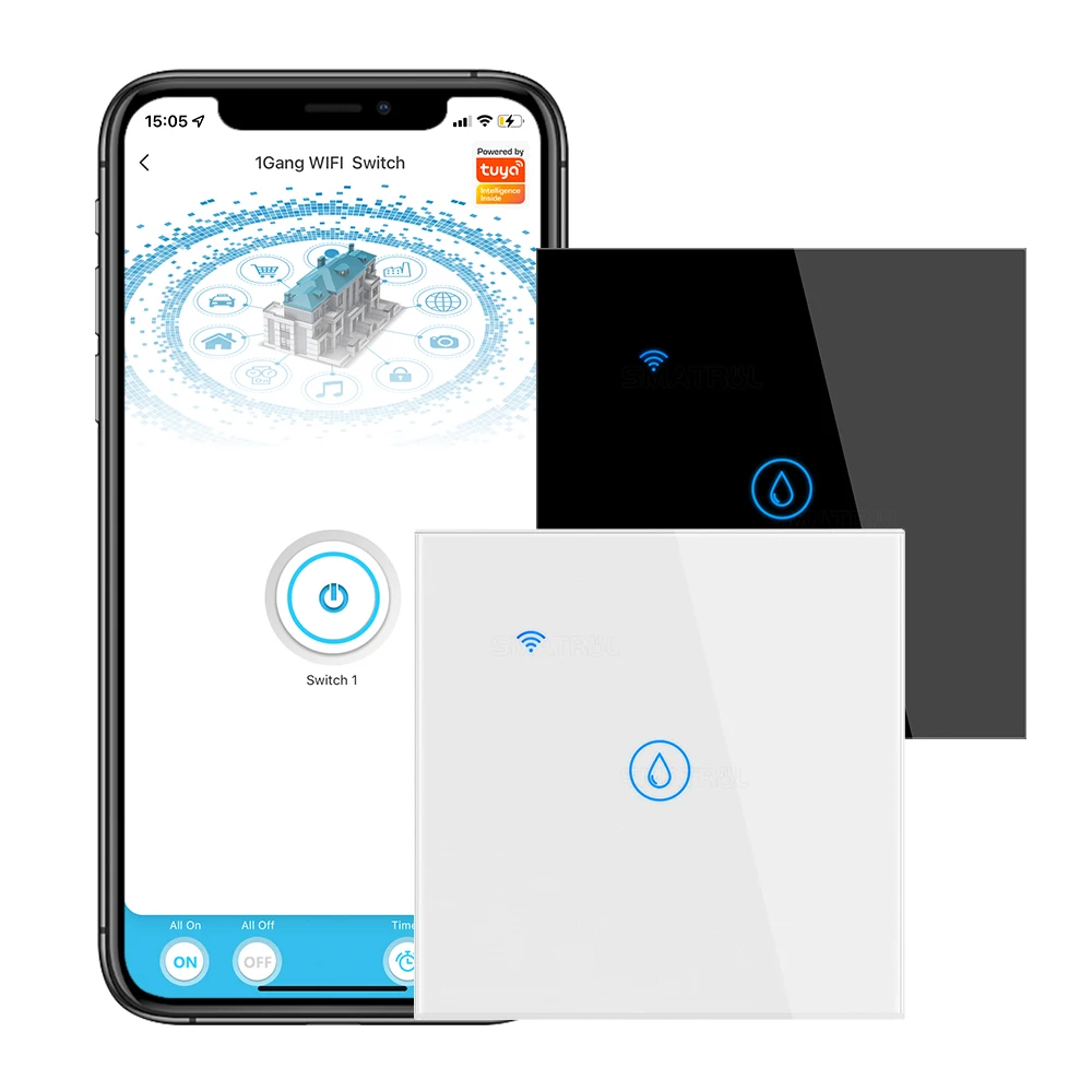 SMATRUL 40A Tuya Smart Wifi водонагреватель бойлер сенсорный выключатель кондиционер свет ЕС настенная электрическая приложение для Alexa Google