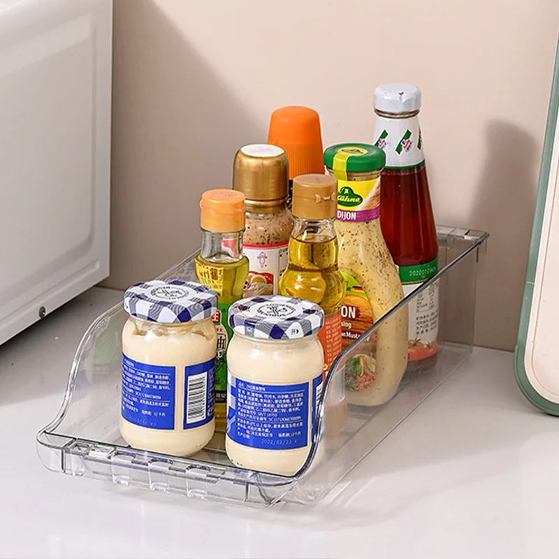 Retractable Beverage Storage Box Refrigerator Plastic Large Capacity Fruit Vegetable Food Storage Container Cans Storage Rack