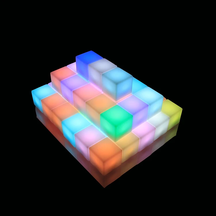 Christmas Decorations Cube Colored Acrylic Cube Color Recognition For Children