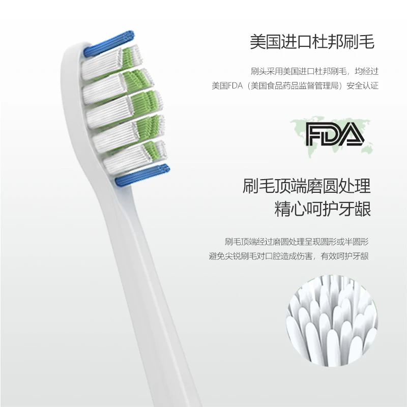 
Dupont nylon toothbrush head 3 pack interchange toothbrush head 