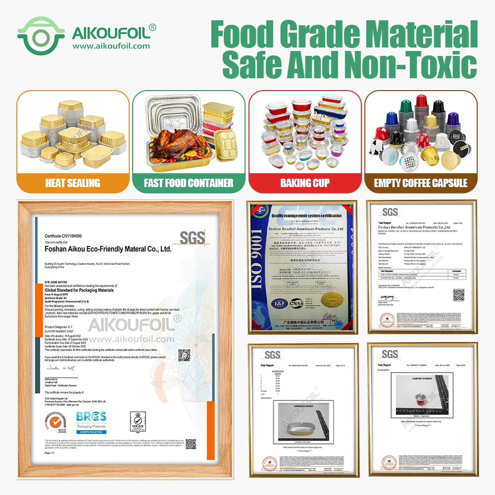 Takeaway Container Aluminum foil turkey trays disposable foil baking pan round black microwave aluminum foil container