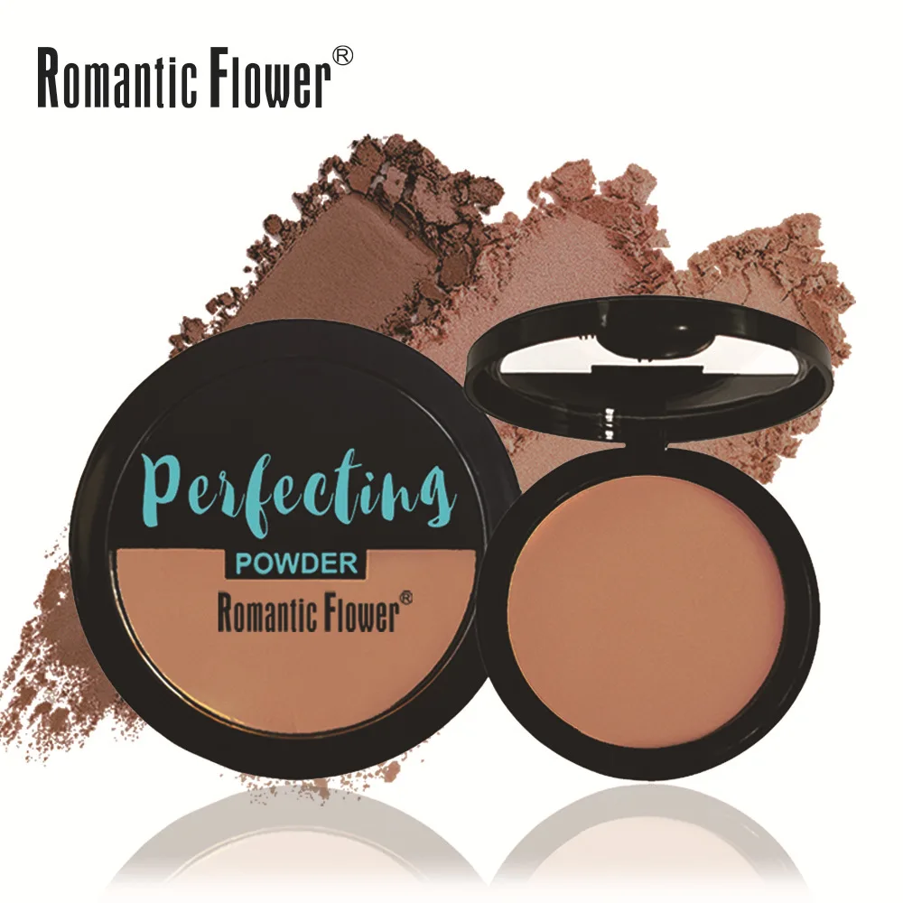 Dark Powder Single Layer Matte Waterproof Concealer Cosmetics Makeup Pressure Powder With Puff