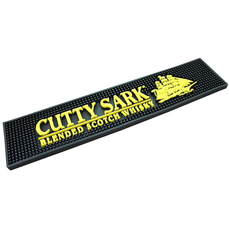 Wholesale Customized Logo Anti-Slip Rubber Mat Bar Spill Mat Soft Pvc Rubber Bar Beer Mat