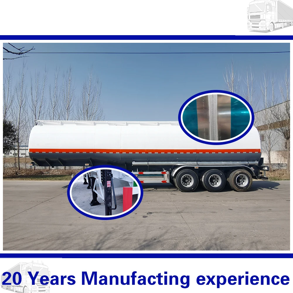 40000 to 60000 Liters Capacity Gasoline Diesel Tank Trailer Fuel Tanker With Fast Shipping