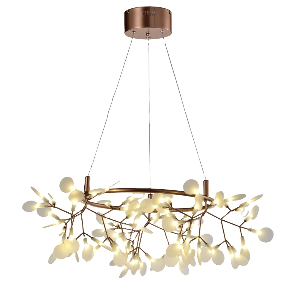 Креативная светодиодная Подвесная лампа подвесной Светлячок для вестибюля отеля, современные подвесные светильники для гостиной, люстра подвесной светильник для дерева