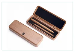 Custom Logo Metal And Cute Black Luxury Stylus Eco Friendly Bamboo Calligraphy Wood Ballpoint Ink Ball Pen Modern Set with Case