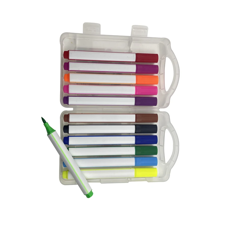 Manufacturing oem non toxic 12 colors 4.5 mm jumbo tip watercolor markers pantone marker pens with custom colors