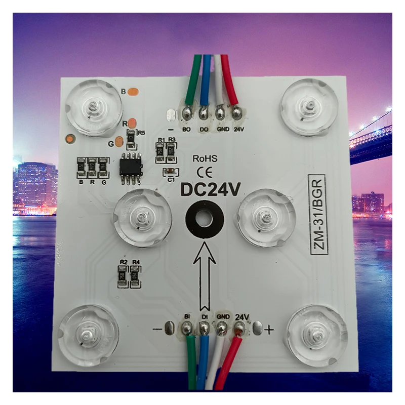 DC 24V квадратный rgb СВЕТОДИОДНЫЕ модули 16703 dmx512 ic светодиодный модуль для рекламы потолочный светильник