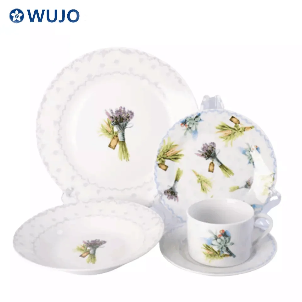 Antique Living Manufacturer Tableware 30 pcs Dinner Set Porcelain Dinnerware Set