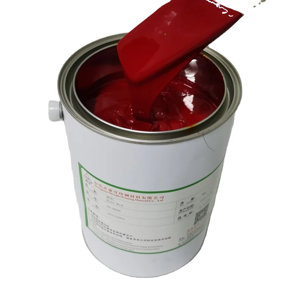 High Grade Luxury Rose Red Screen Printing Solvent Based Heat Transfer Ink