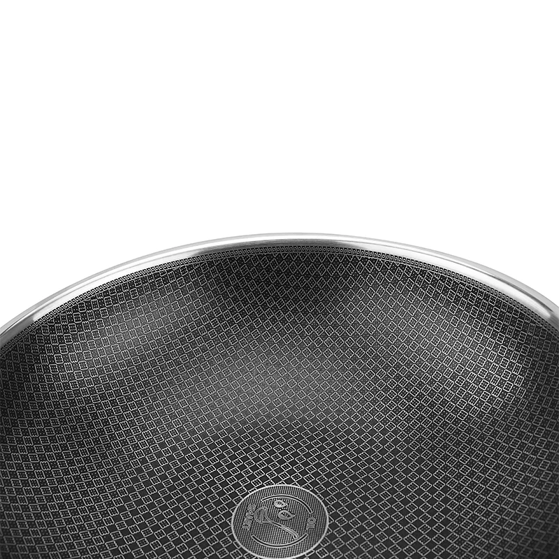 amercook non stick stainless steel handle woks granite pan kitchenware glass lid