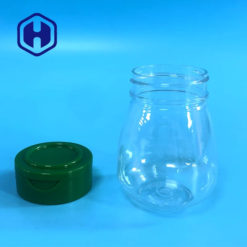 airtight packaging flip top cap screw fancy bulk PET decorative empty seal unique wholesale plastic spice jars
