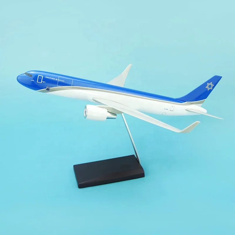 ISRAEL  Business Gift Boeing 767-300 1/200 27cm Resin Aircraft Scale Model
