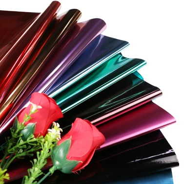 
Florist Supplies Metallic Color Matt Bopp Glitter Specialty Gift Wrapper Plastic Flower Wrapping Paper 